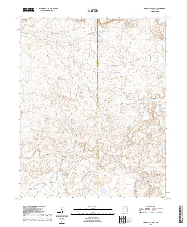 US Topo 7.5-minute map for Canada Calladita NM