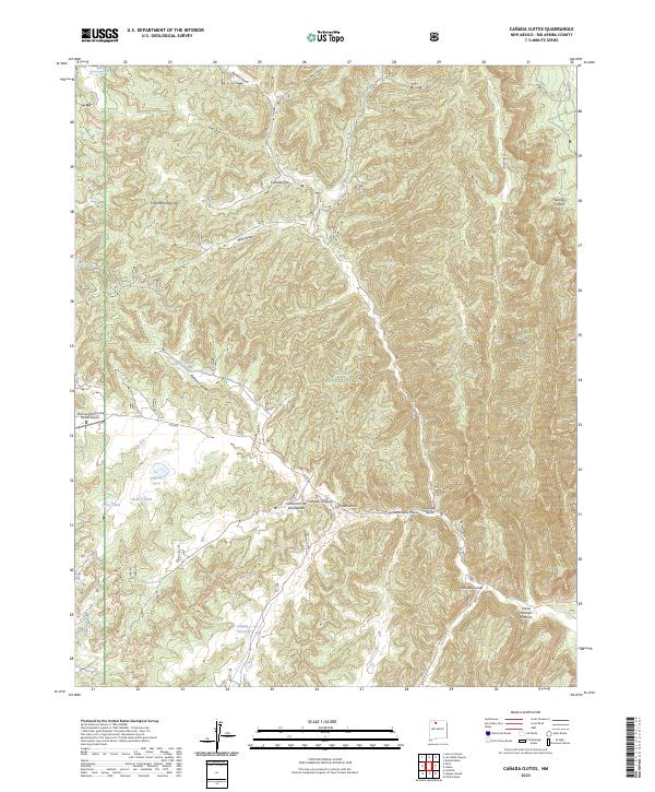 US Topo 7.5-minute map for Canada Ojitos NM