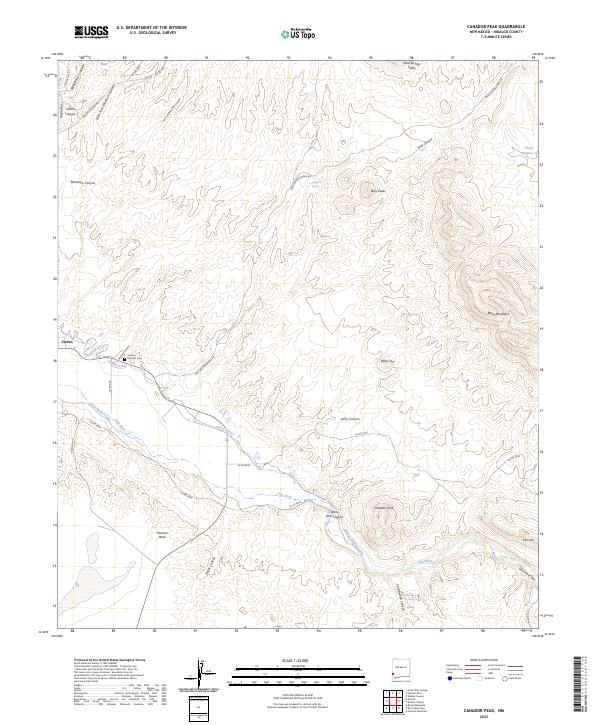 US Topo 7.5-minute map for Canador Peak NM