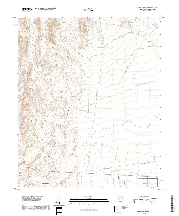 US Topo 7.5-minute map for Canon Agua Buena NM