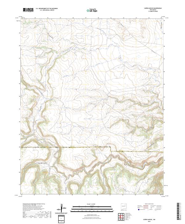 US Topo 7.5-minute map for Canon Ancho NM