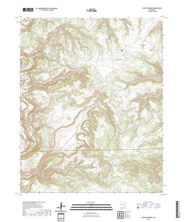 US Topo 7.5-minute map for Canon Encierro NM