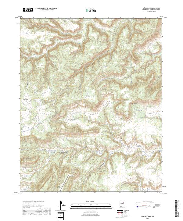 US Topo 7.5-minute map for Canon Olguin NM