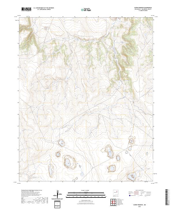 US Topo 7.5-minute map for Canon Pedroso NM