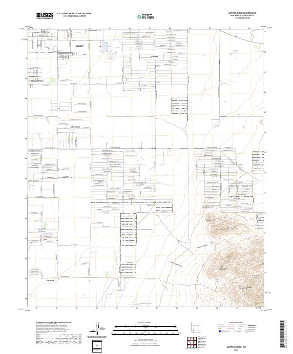 US Topo 7.5-minute map for Capitol Dome NM