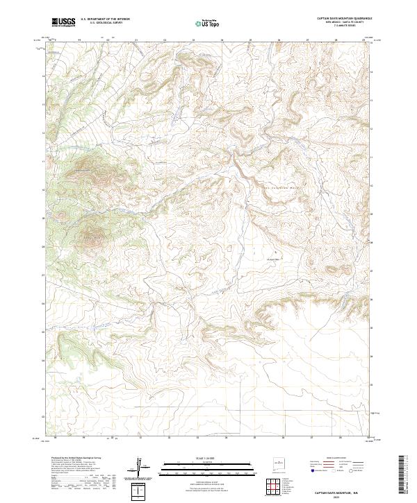 US Topo 7.5-minute map for Captain Davis Mountain NM