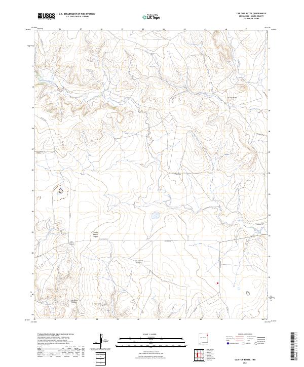 US Topo 7.5-minute map for Car Top Butte NM