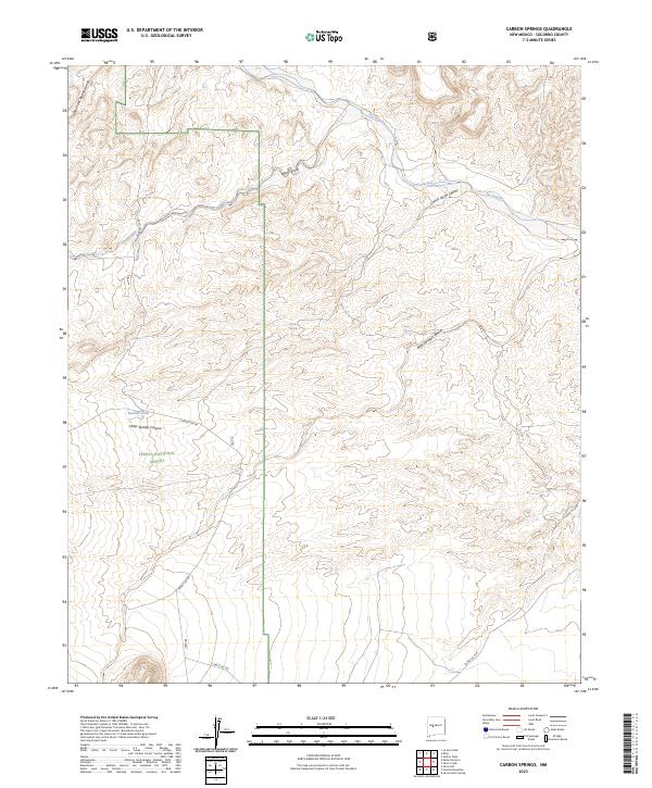 US Topo 7.5-minute map for Carbon Springs NM