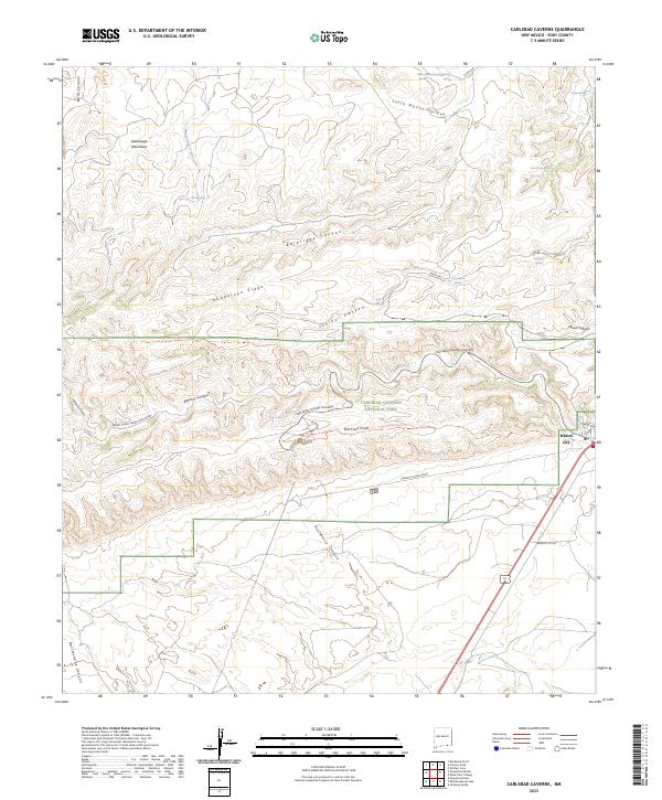 US Topo 7.5-minute map for Carlsbad Caverns NM