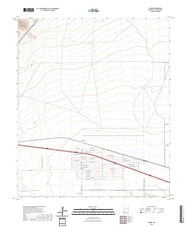 US Topo 7.5-minute map for Carne NM