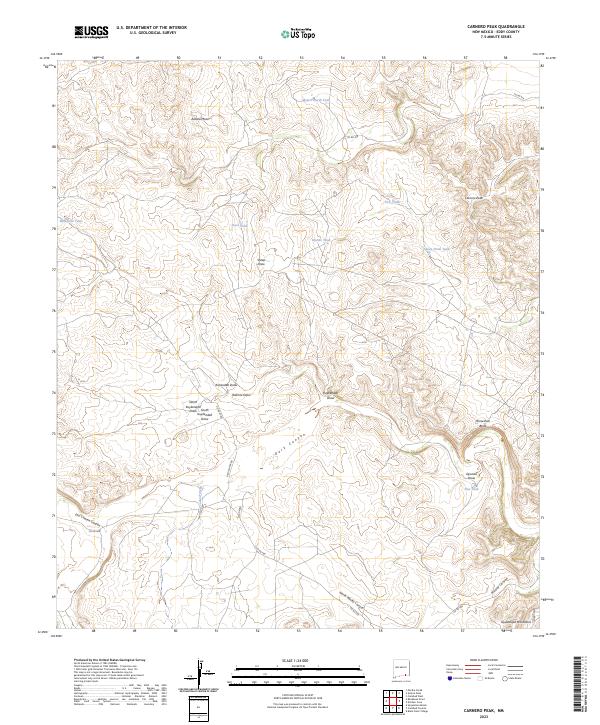 US Topo 7.5-minute map for Carnero Peak NM