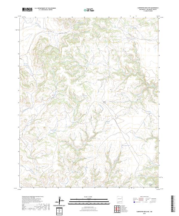 US Topo 7.5-minute map for Carpenter Mesa NW NM