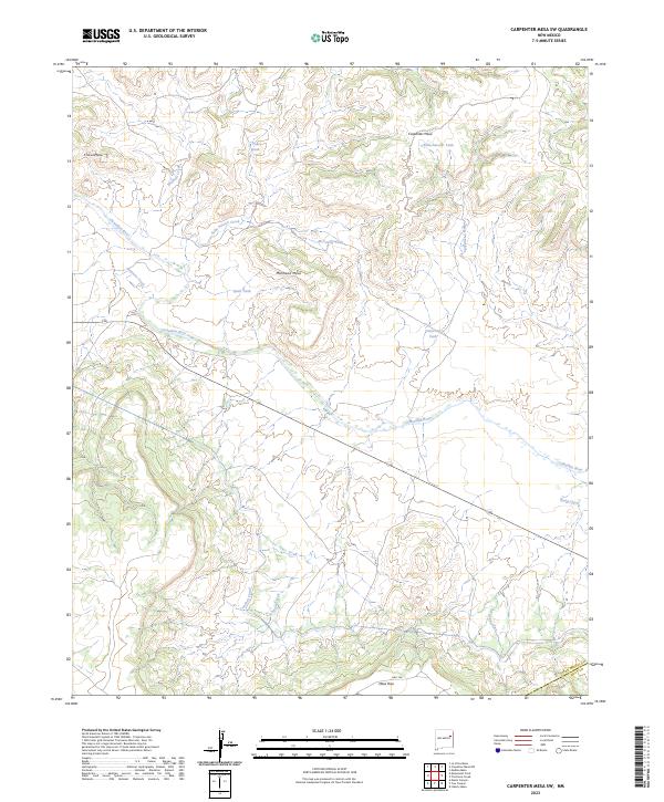 US Topo 7.5-minute map for Carpenter Mesa SW NM