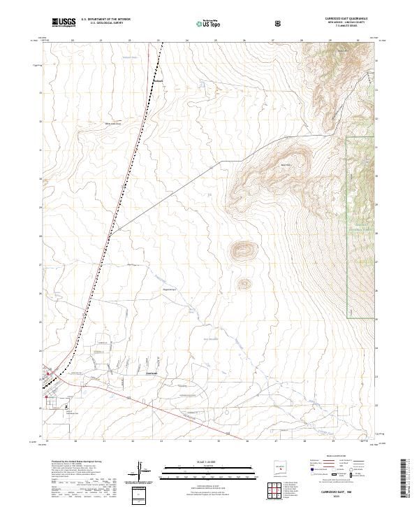 US Topo 7.5-minute map for Carrizozo East NM