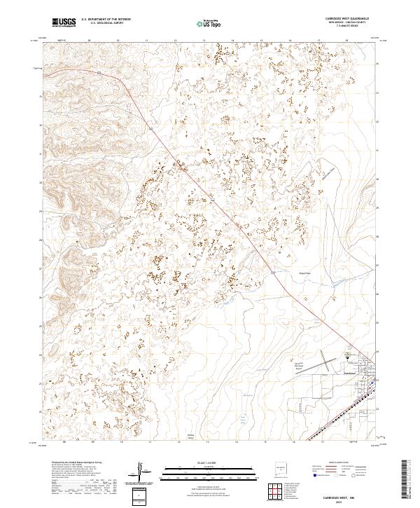 US Topo 7.5-minute map for Carrizozo West NM