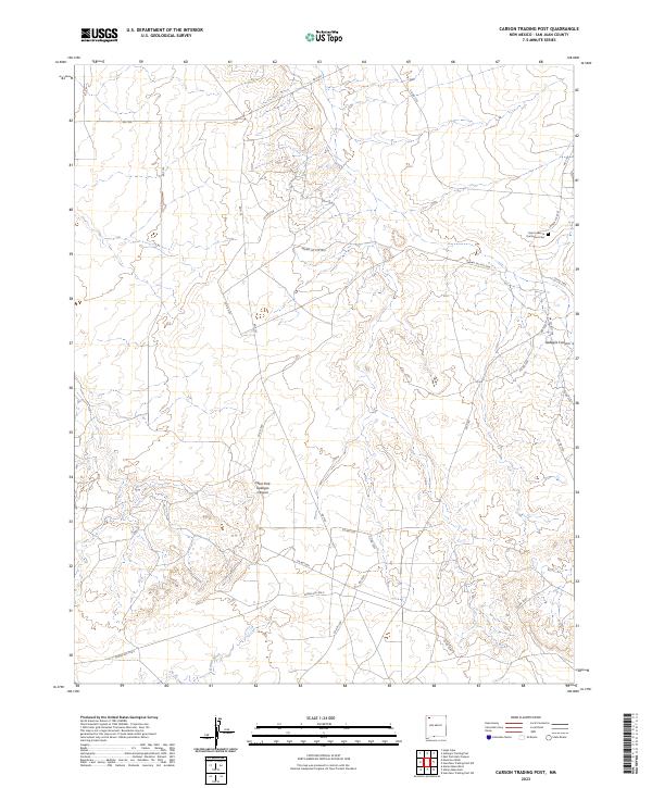 US Topo 7.5-minute map for Carson Trading Post NM