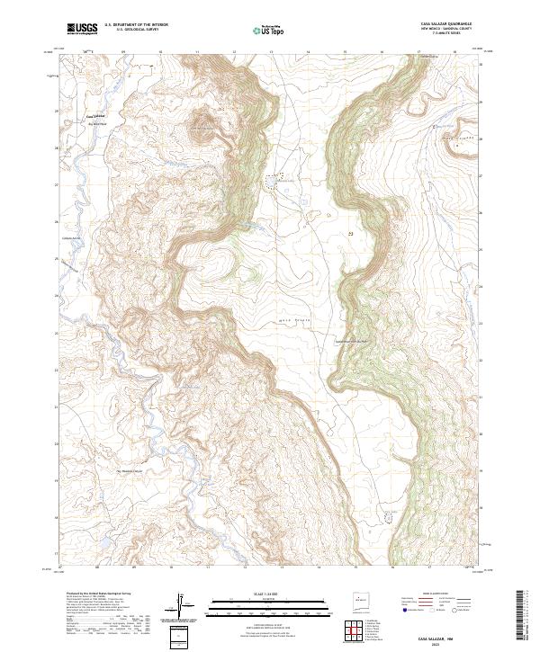 US Topo 7.5-minute map for Casa Salazar NM