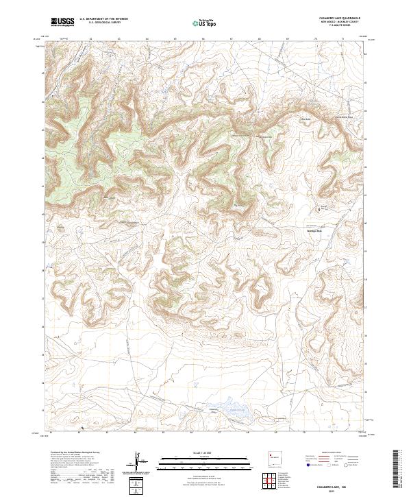 US Topo 7.5-minute map for Casamero Lake NM