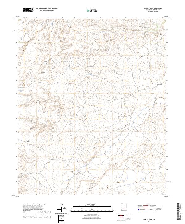 US Topo 7.5-minute map for Cawley Draw NM