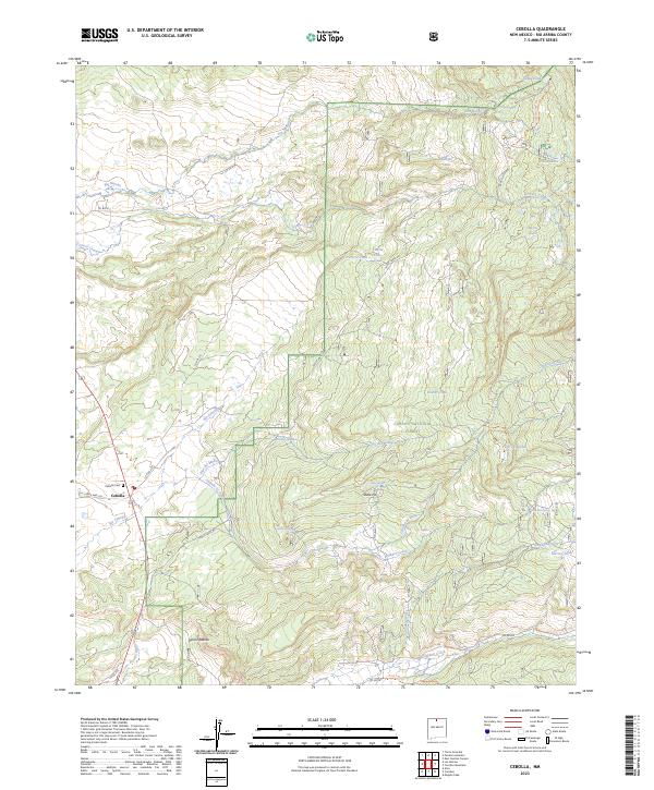 US Topo 7.5-minute map for Cebolla NM