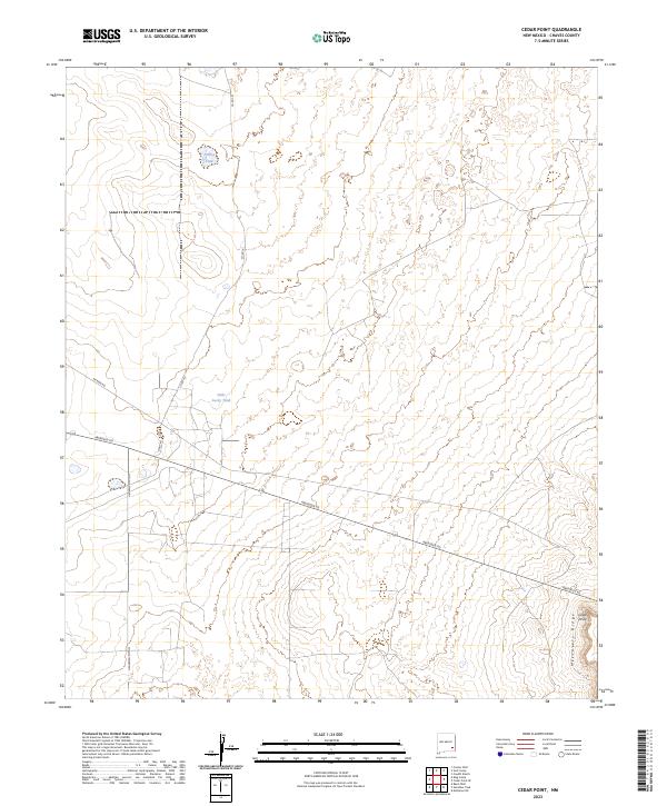 US Topo 7.5-minute map for Cedar Point NM