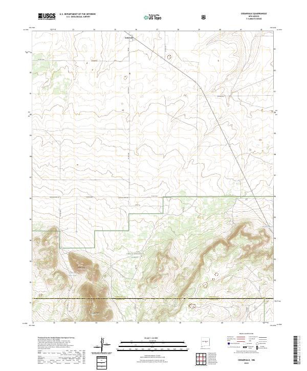 US Topo 7.5-minute map for Cedarvale NM