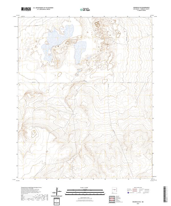 US Topo 7.5-minute map for Cedarvale NE NM