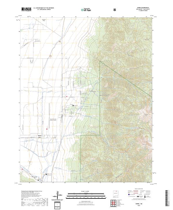 US Topo 7.5-minute map for Cerro NM