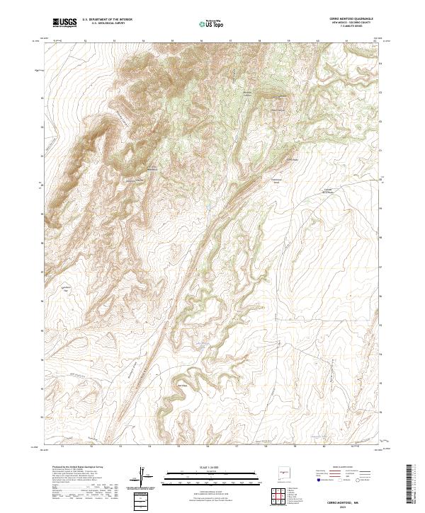 US Topo 7.5-minute map for Cerro Montoso NM