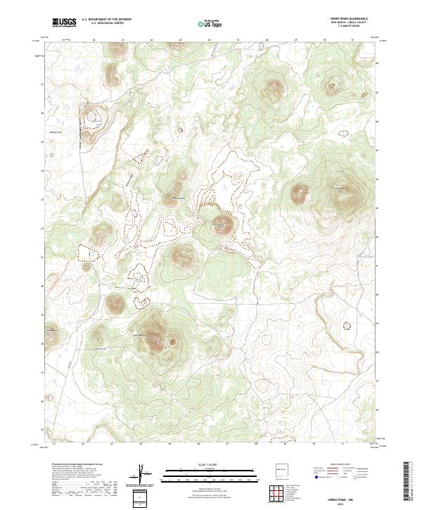 US Topo 7.5-minute map for Cerro Pomo NM