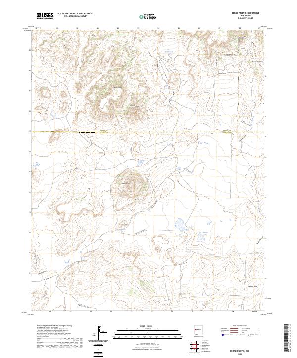 US Topo 7.5-minute map for Cerro Prieto NM