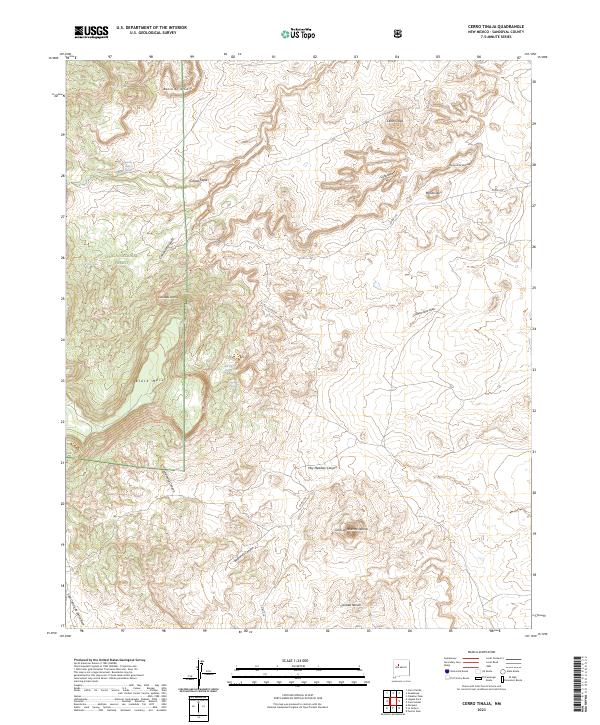 US Topo 7.5-minute map for Cerro Tinaja NM