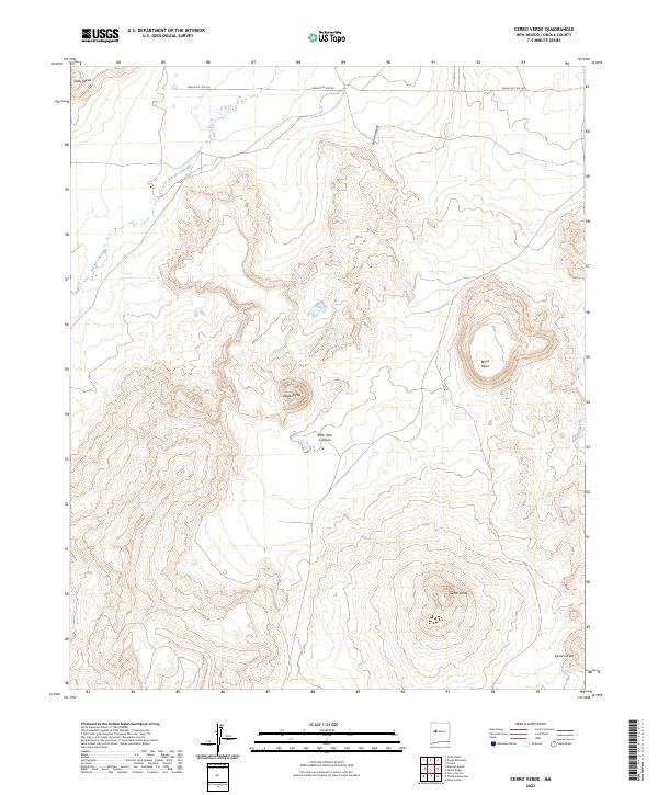 US Topo 7.5-minute map for Cerro Verde NM