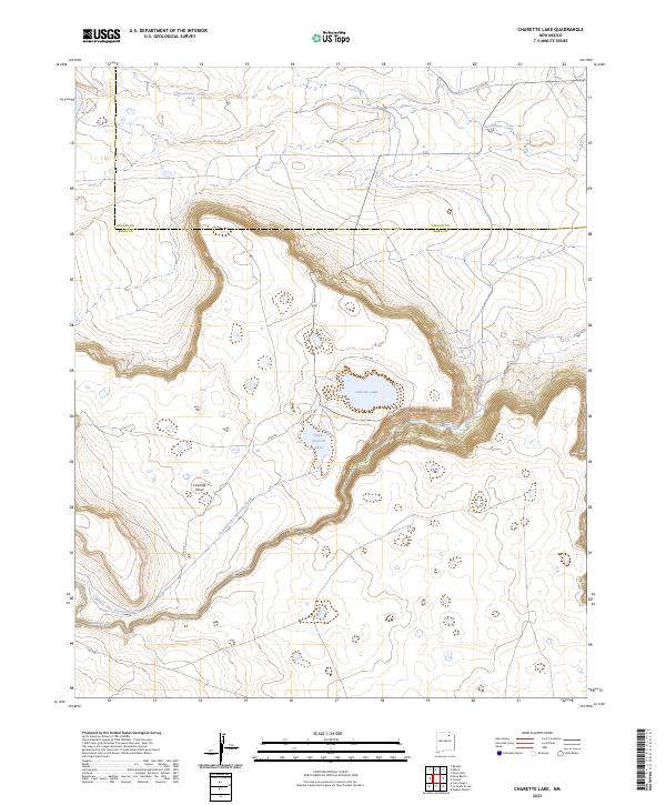 US Topo 7.5-minute map for Charette Lake NM