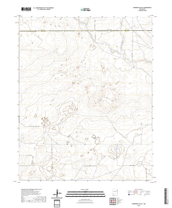 US Topo 7.5-minute map for Cherokee Valley NM