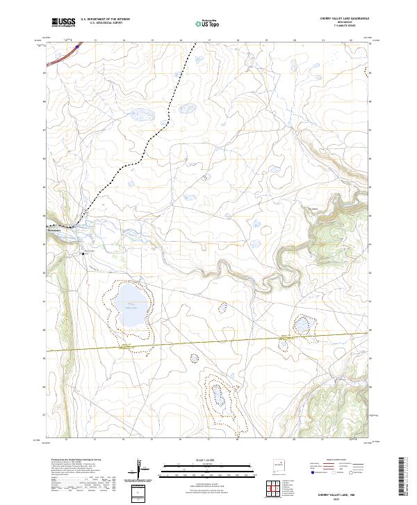 US Topo 7.5-minute map for Cherry Valley Lake NM