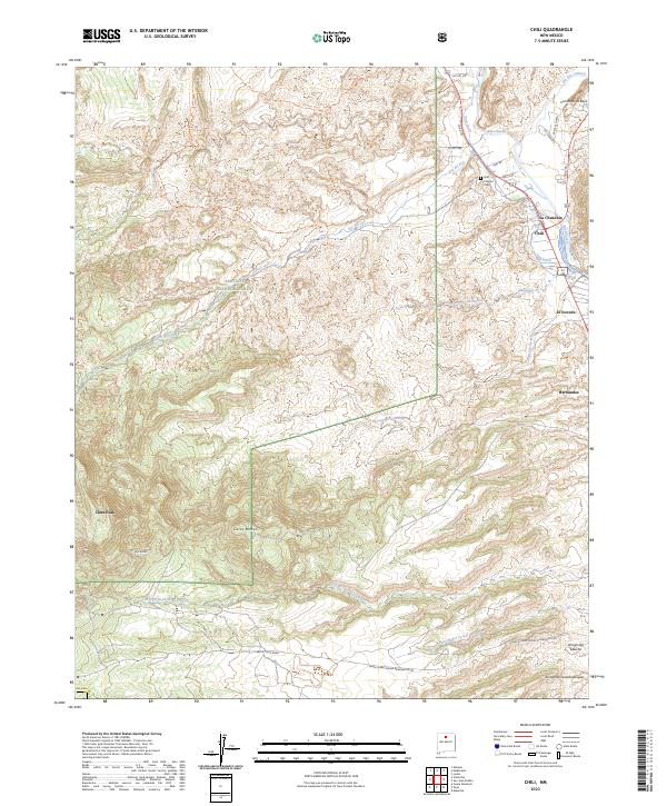 US Topo 7.5-minute map for Chili NM