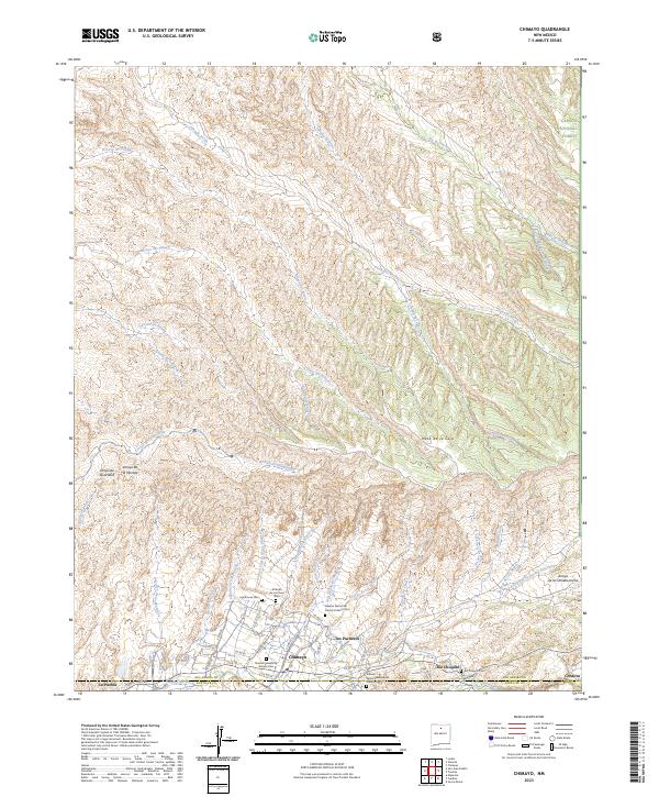 US Topo 7.5-minute map for Chimayo NM