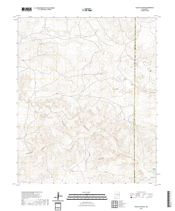 US Topo 7.5-minute map for Chivata Canyon NM