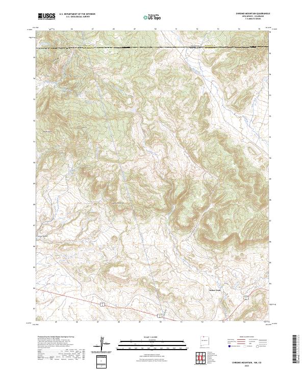 US Topo 7.5-minute map for Chromo Mountain NMCO