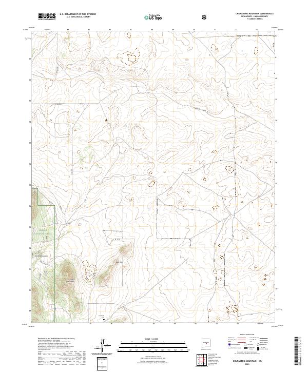 US Topo 7.5-minute map for Chupadero Mountain NM