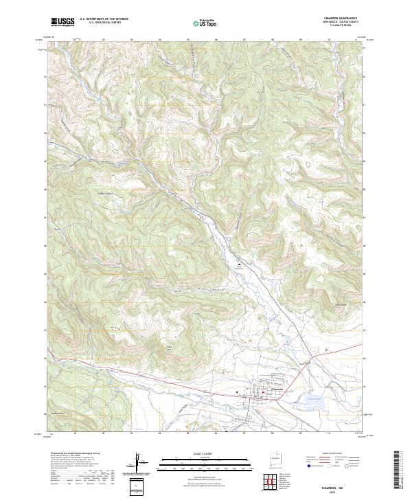 US Topo 7.5-minute map for Cimarron NM