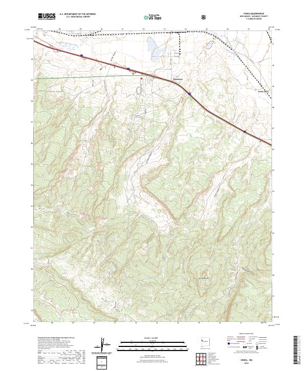 US Topo 7.5-minute map for Ciniza NM