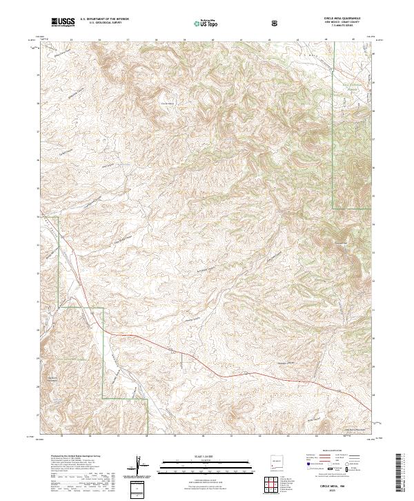 US Topo 7.5-minute map for Circle Mesa NM