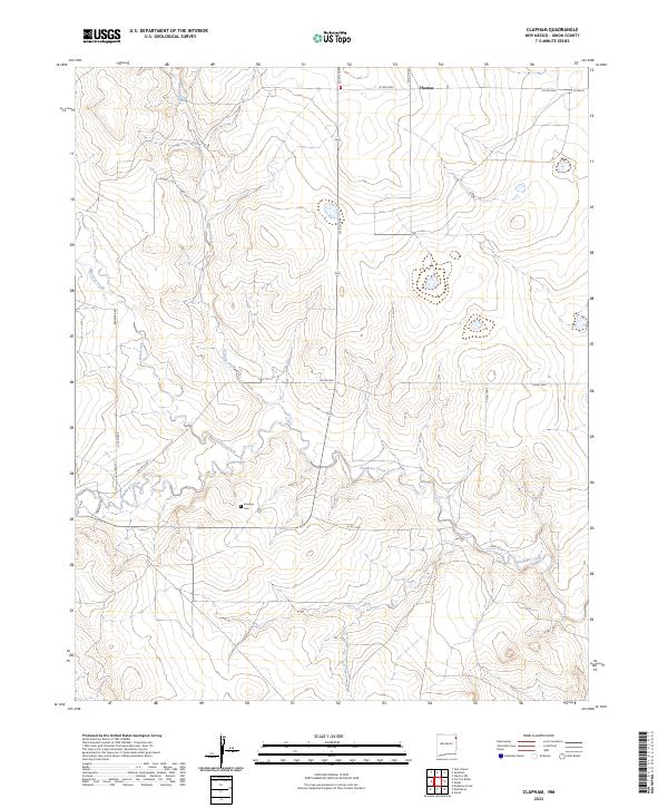 US Topo 7.5-minute map for Clapham NM