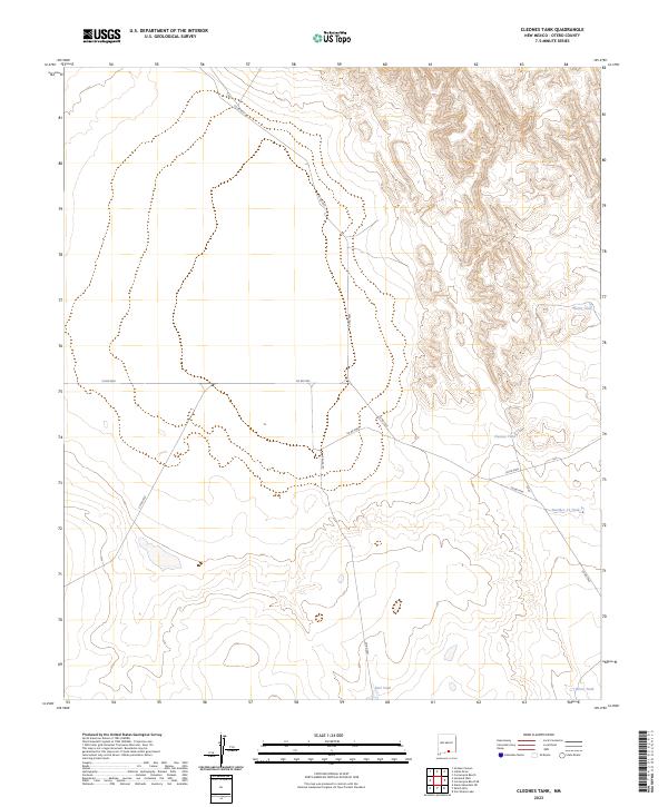 US Topo 7.5-minute map for Cleones Tank NM