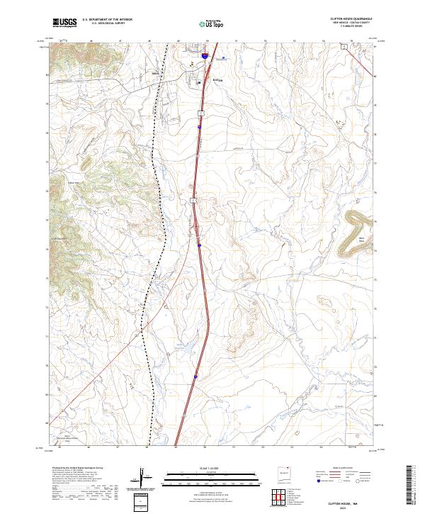 US Topo 7.5-minute map for Clifton House NM