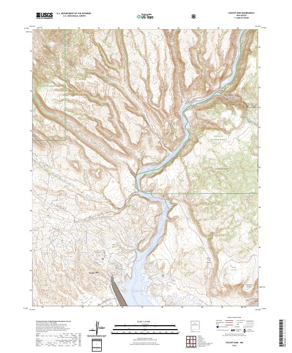 US Topo 7.5-minute map for Cochiti Dam NM