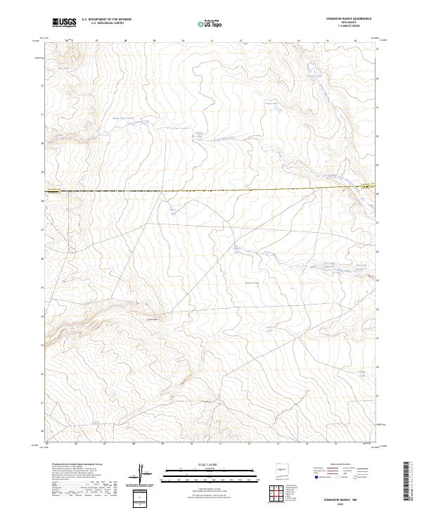 US Topo 7.5-minute map for Comanche Ranch NM