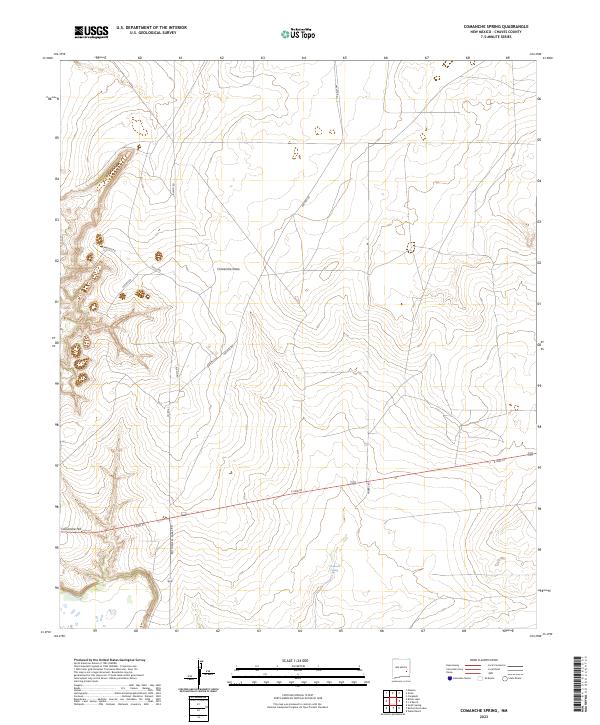 US Topo 7.5-minute map for Comanche Spring NM